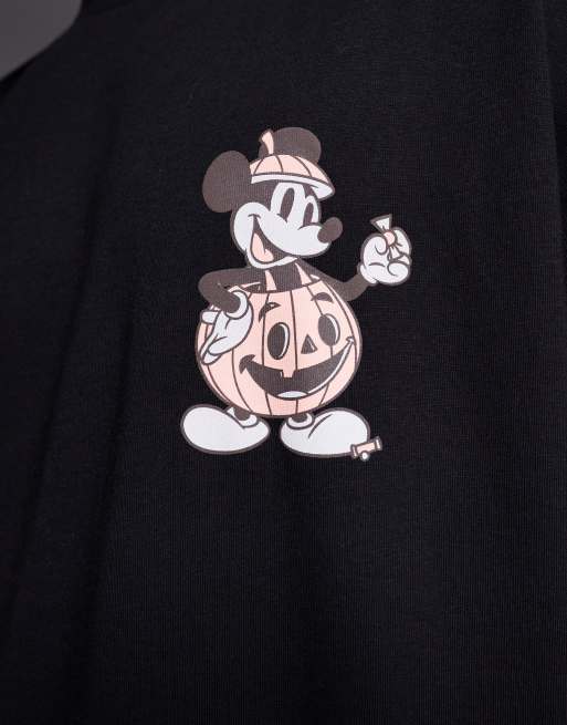 ASOS DESIGN - Disney - Uniseks oversized T-shirt met Halloween Mickey-prints in zwart, 3 van 4