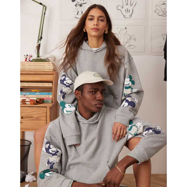 ASOS DESIGN Disney unisex boxy oversized hoodie with Mickey