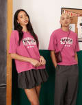 [ASOS DESIGN] ASOS DESIGN Disney unisex boxy t-shirt with Mickey Mouse print in pink S Zephyr