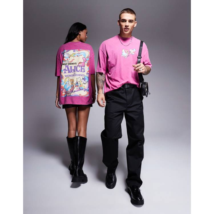 ASOS DESIGN Disney unisex oversized t-shirt with Alice in