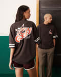 [ASOS DESIGN] ASOS DESIGN Disney unisex oversized t-shirt with Goofy prints in washed black M Washed raven
