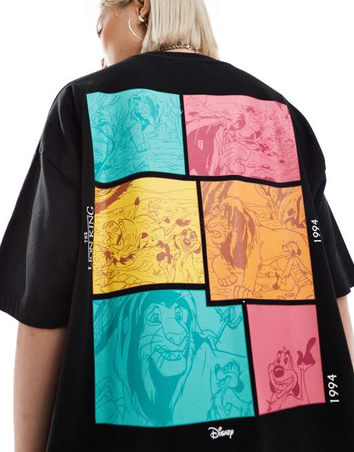 ASOS DESIGN Disney unisex oversized t-shirt with The Lion King prints in black, 4 of 4