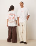 [ASOS DESIGN] ASOS DESIGN Disney unisex oversized t-shirt with Winnie The Pooh prints in white 2XL WHITE