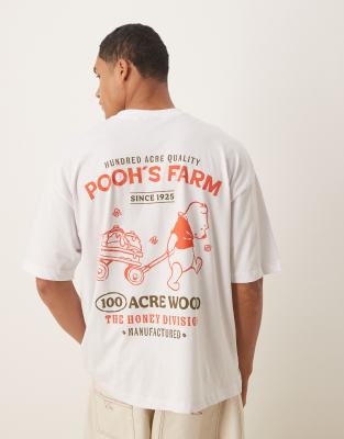 Asos Design Disney Unisex Oversized T-shirt With Winnie The Pooh Prints
