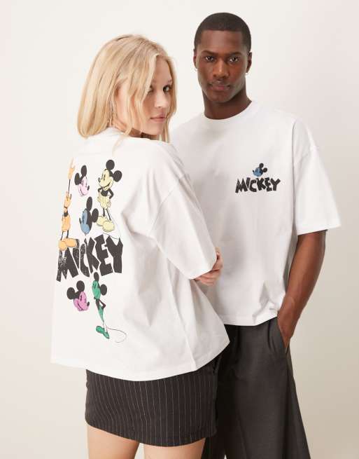 ASOS DESIGN – Disney – Unisex-T-Shirt in Weiß mit kastigem Oversize-Schnitt und „Mickey Mouse“-Print, 3 von 4