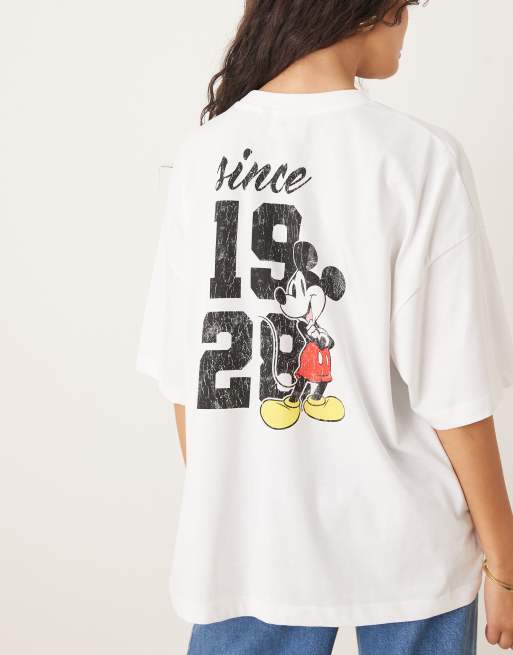 ASOS DESIGN – Disney – Unisex-T-Shirt in Weiß mit „Mickey Mouse“-Print und Oversize-Schnitt, 3 von 4