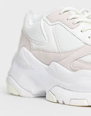 white chunky trainers asos
