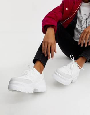 white chunky trainers asos