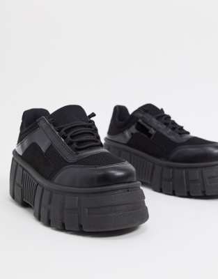 asos black chunky trainers