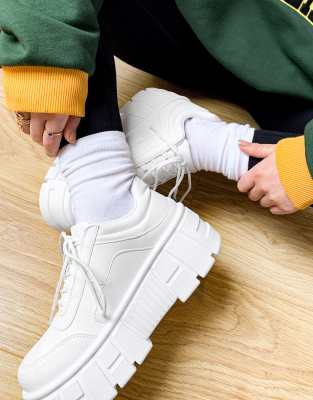chunky white trainers asos