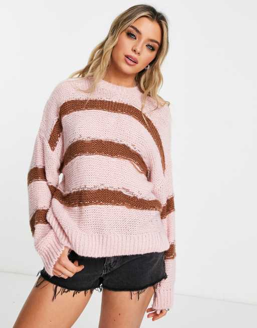 Distressed hotsell pink sweater