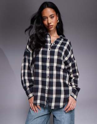 Asos Design Distressed Washed Shirt In Black