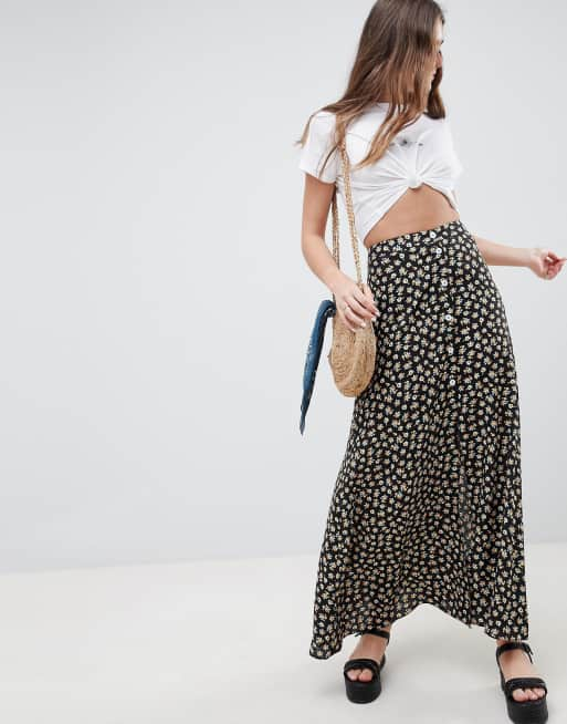 Long floral maxi clearance skirt