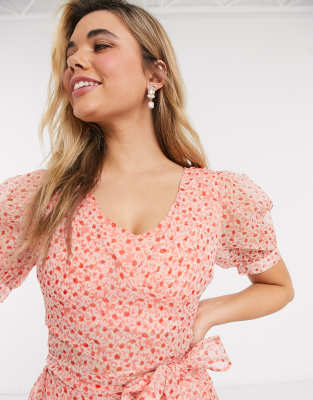 asos pink and red dress