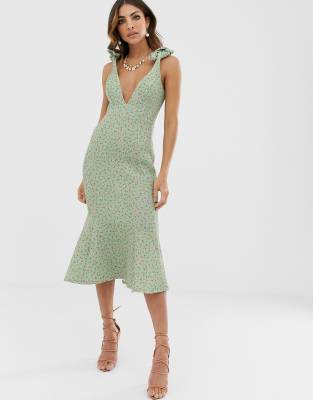 asos neon green dress