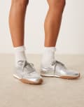 [ASOS DESIGN] ASOS DESIGN Dive lace up sneakers in silver 41 SILVER