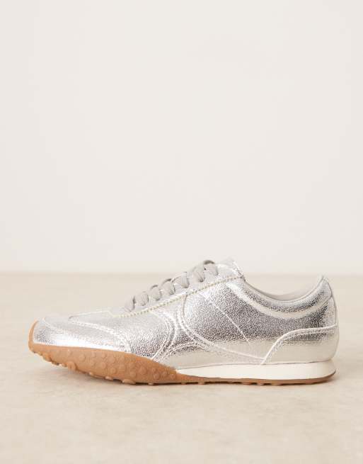 ASOS DESIGN - Dive - Sneakers stringate argento, 2 di 5