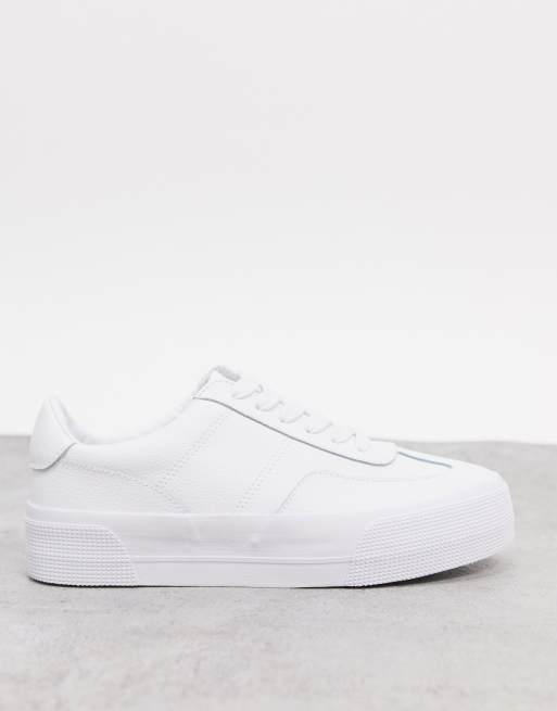 ASOS DESIGN Diverse leather chunky trainers in white | ASOS