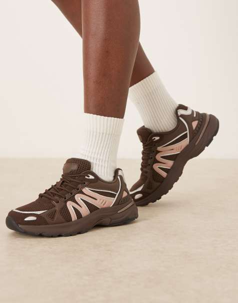 ASOS DESIGN – Divine – Brązowe sznurowane buty sportowe - view 1