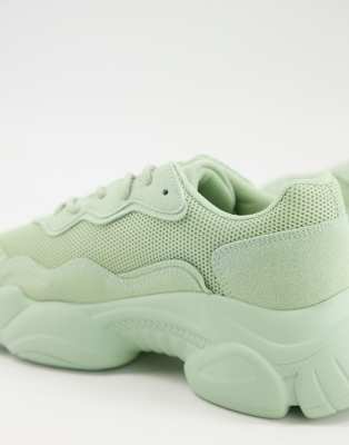 chunky green trainers