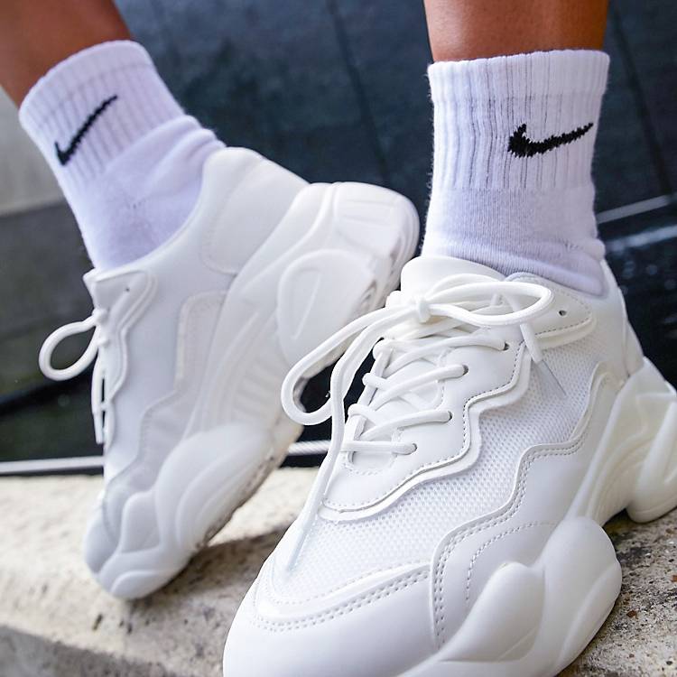 Engaged Cucumber alien ASOS DESIGN Divine chunky sneakers in white | ASOS