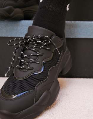 asos black chunky trainers