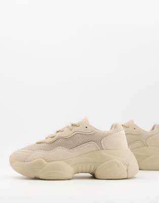 ASOS DESIGN Divine chunky trainers in taupe-Neutral