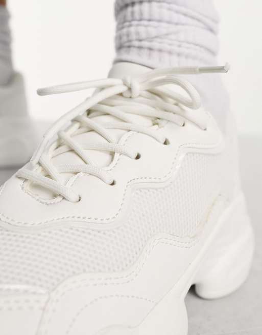 Asos chunky cheap white trainers