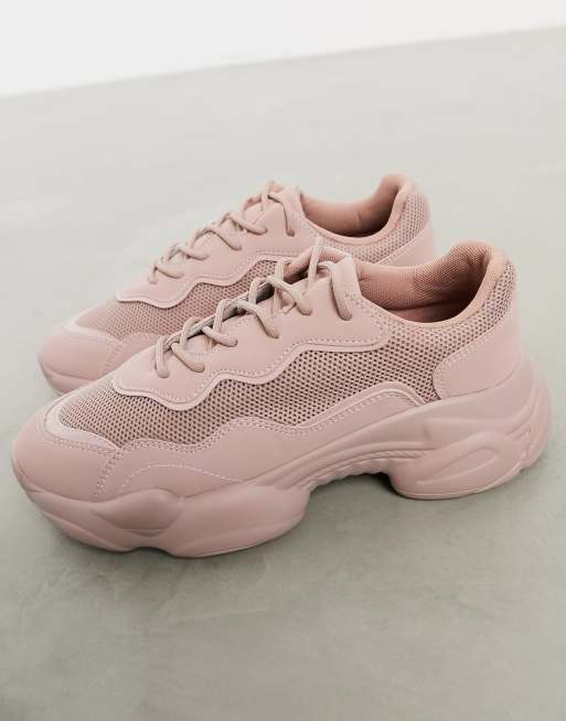ASOS DESIGN - Divine - Sneakers met dikke zool in beige