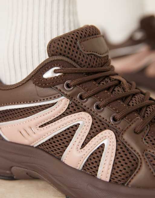 ASOS DESIGN - Divine - Sneakers met veters in bruin, 5 van 5