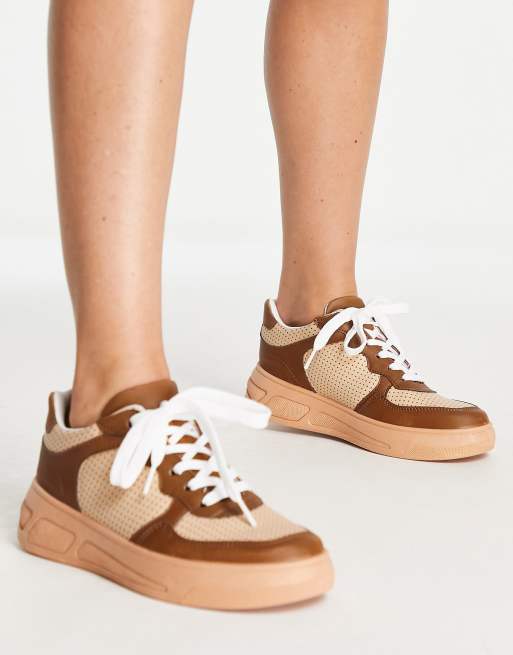 ASOS DESIGN – Dixon – Skater-Sneaker in Hellbraun