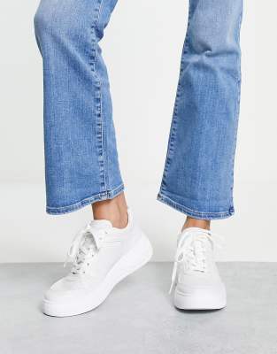 asos white platform trainers