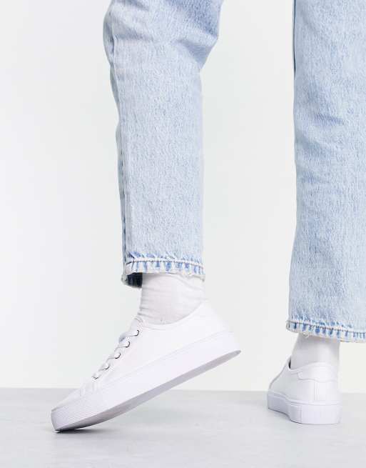 ASOS DESIGN Dizzy lace up sneakers in white ASOS