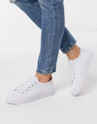 ASOS DESIGN Dizzy lace up trainers in white | ASOS