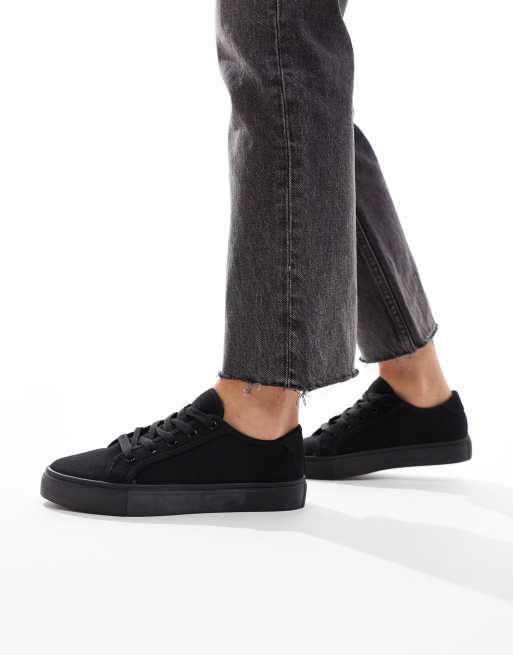 ASOS DESIGN Dizzy Sneaker zum Schnuren in Schwarz Drench