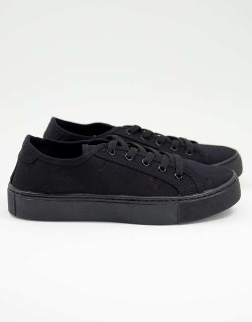 ASOS DESIGN - Dizzy - Sneakers stringate nere, 3 di 4