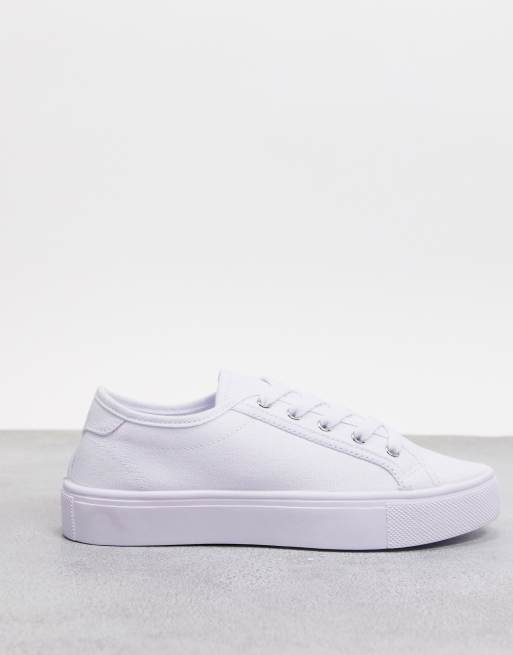 ASOS DESIGN Dizzy WeiBe Sneaker zum Schnuren ASOS