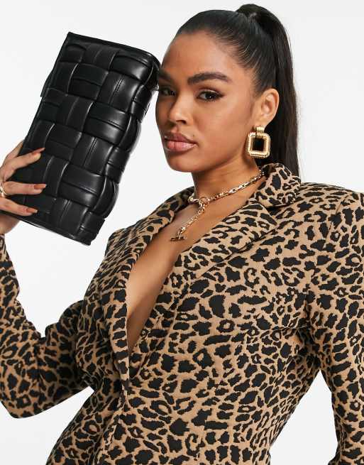 ASOS DESIGN – Djurmönstrad jacquardvävd kavaj i jersey , 3 av 4