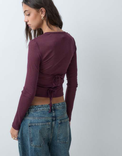 ASOS DESIGN dobbeltlags gennemsigtig top i lilla, 5 af 5