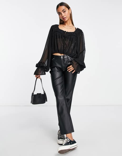 Asos best sale black blouse