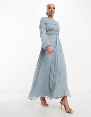 Baby blue chiffon on sale dress