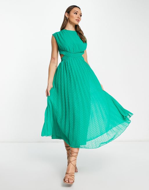 Asos midi shop green dress