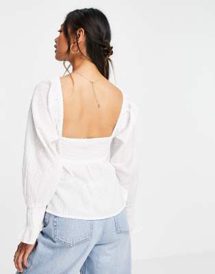 asos tie front top