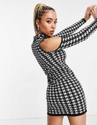 dogtooth mini dress