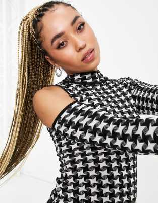 dogtooth mini dress