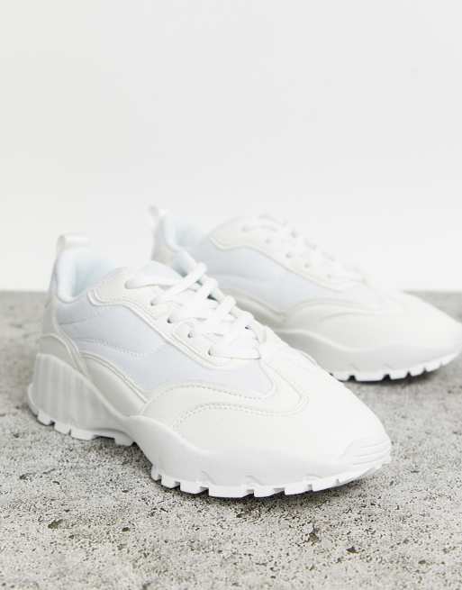 ASOS DESIGN – Dominic – Białe buty sportowe na grubej podeszwie, 3 z 4