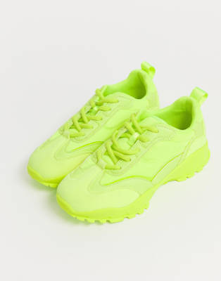 chunky neon trainers