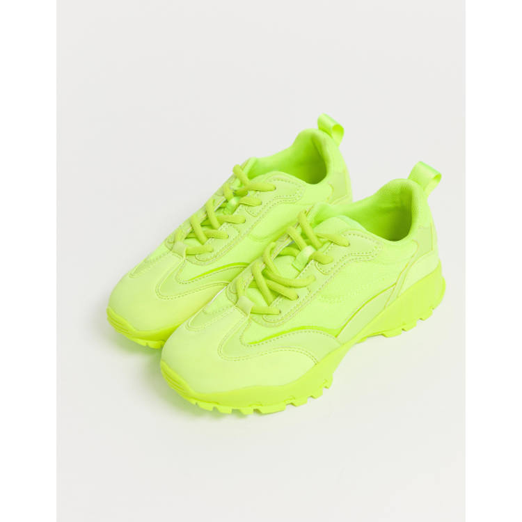 ASOS DESIGN Deejay chunky sole sneakers in yellow