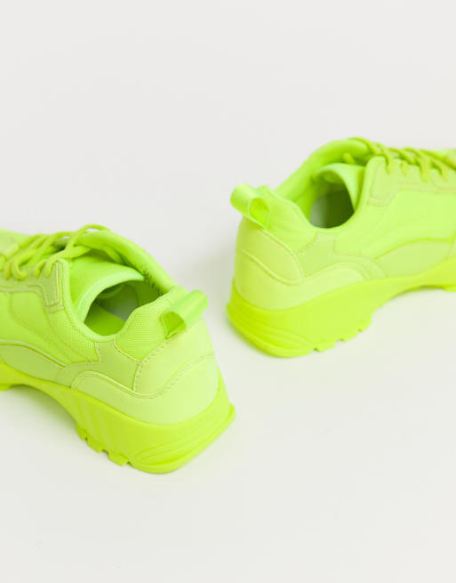 ASOS DESIGN Deejay chunky sole sneakers in yellow