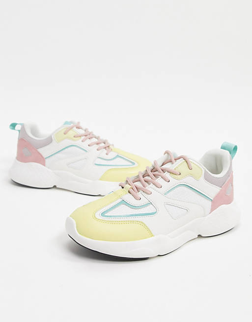 ASOS DESIGN Dominican chunky trainers in pastel mix
